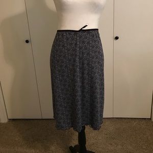 Max studio chocolate brown and blue skirt